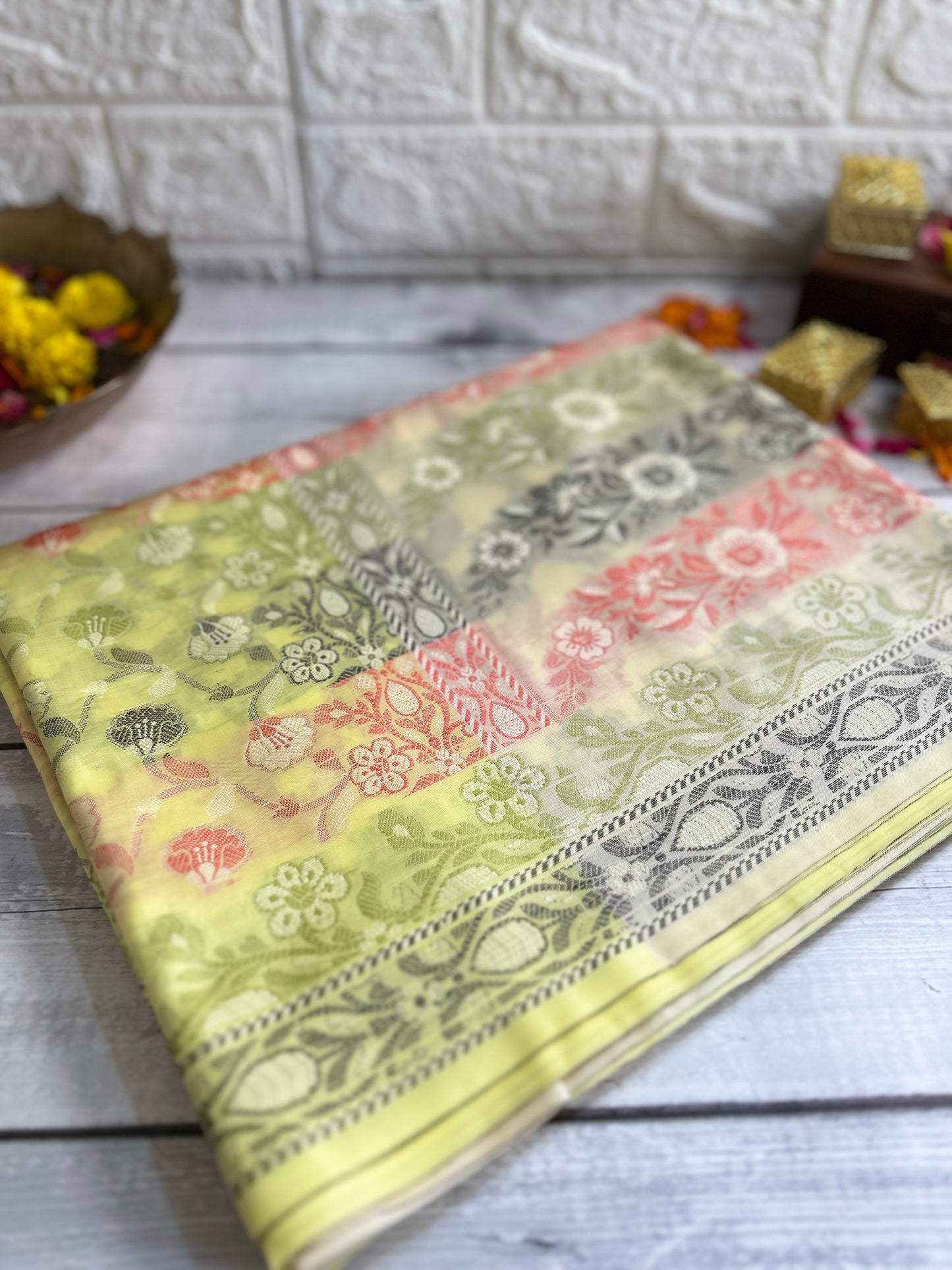 Banarasi Silk Blend Pashmina design Saree