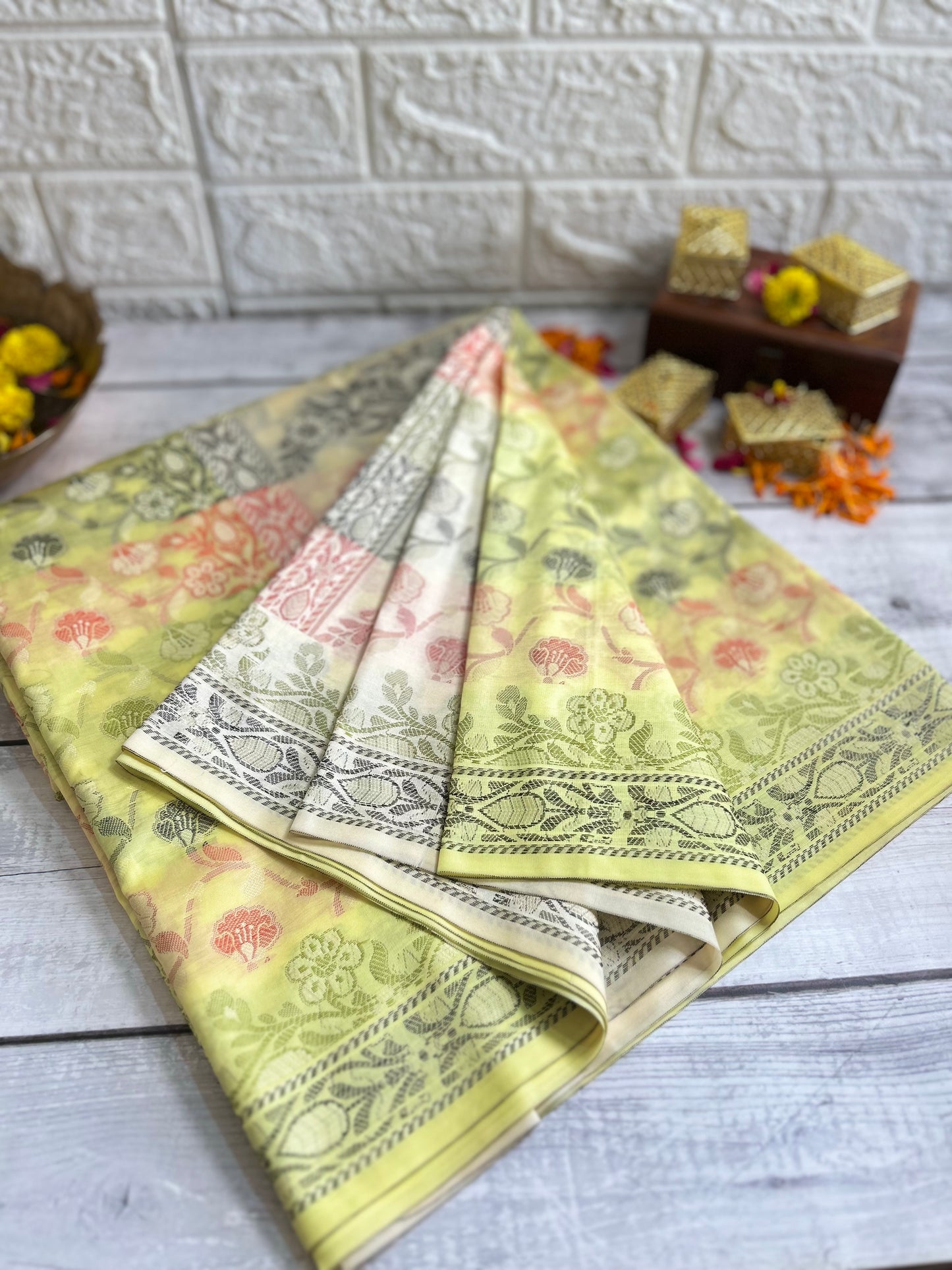 Banarasi Silk Blend Pashmina design Saree