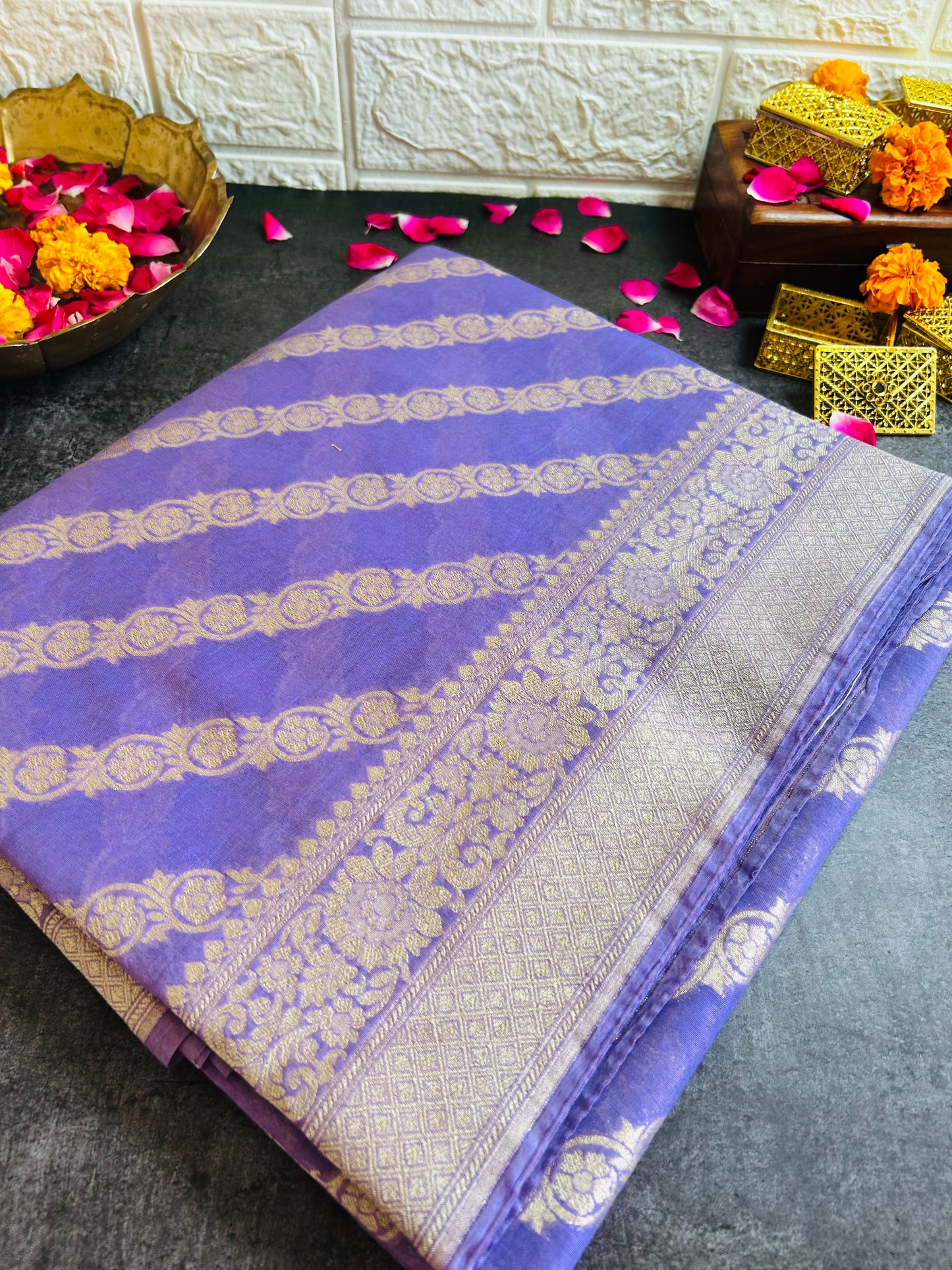 Banarasi Munga Muslin Saree