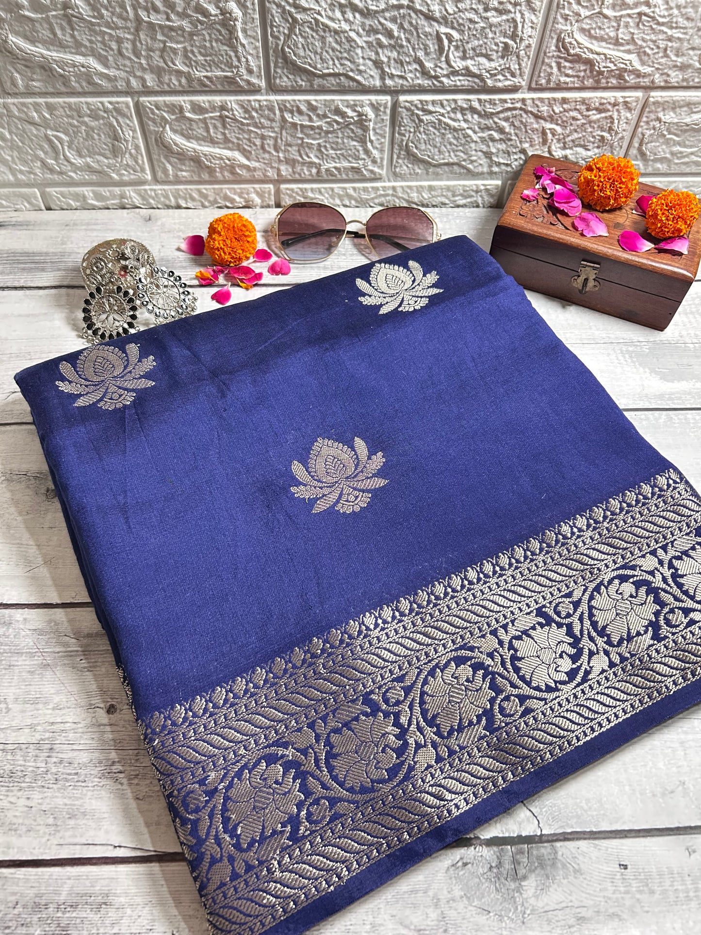 Banarasi Munga Cotton Saree