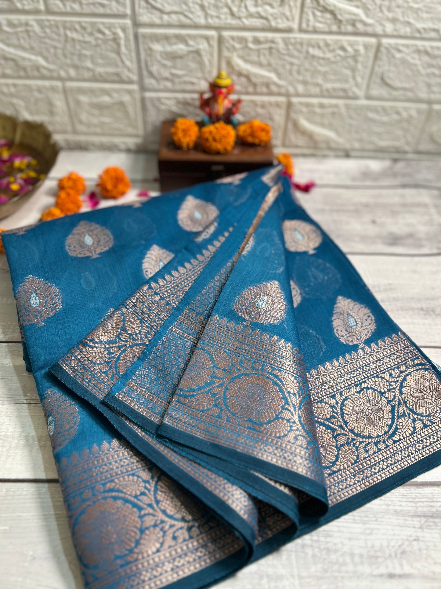 Banarasi Masras Cotton Saree