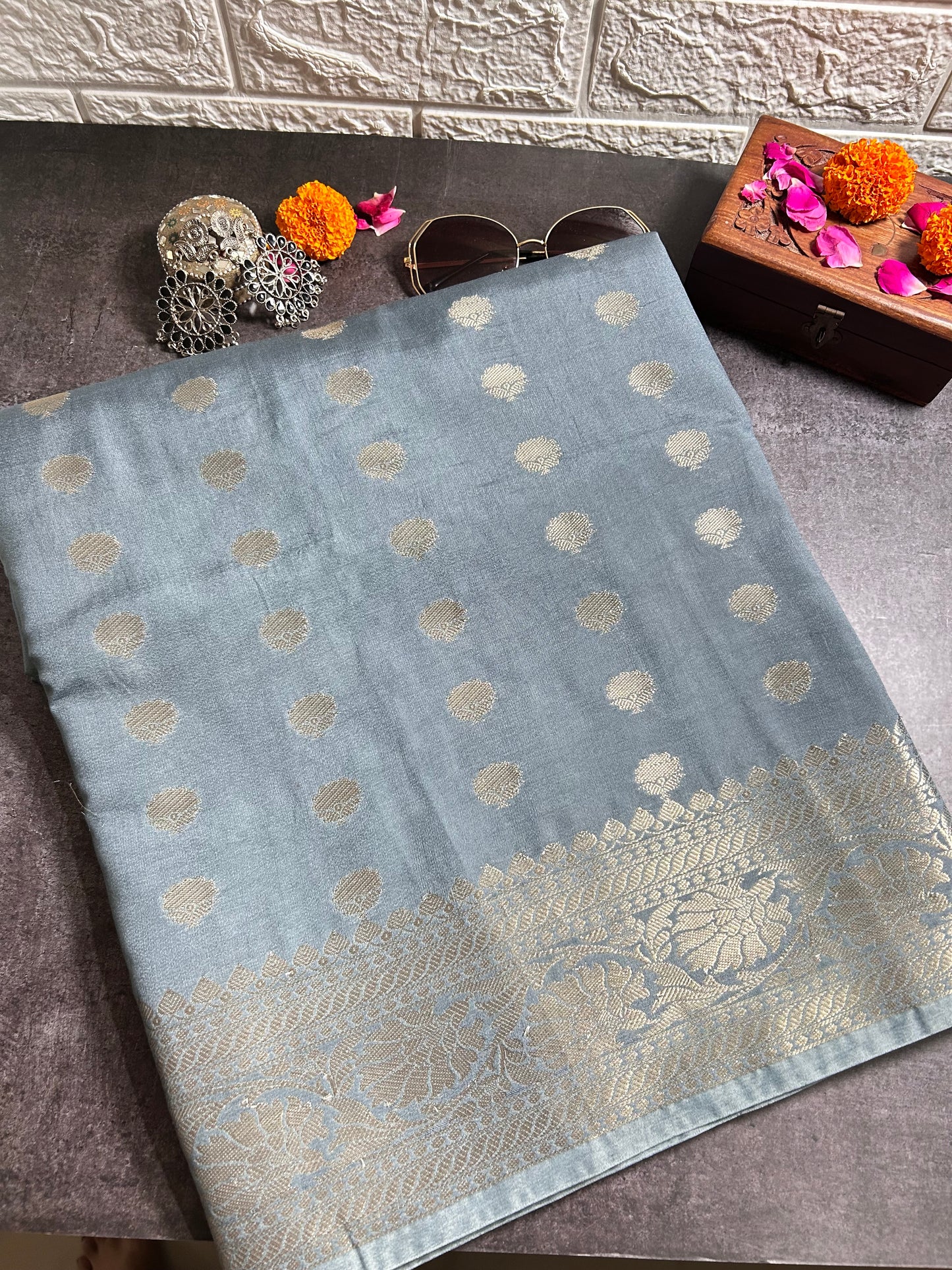 Banarasi Munga Cotton Saree