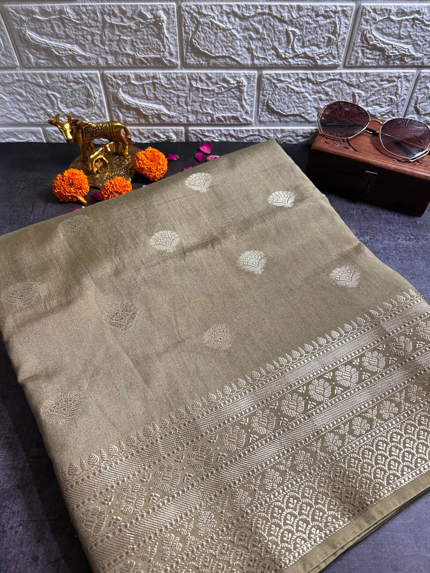 Banarasi Munga Cotton Saree