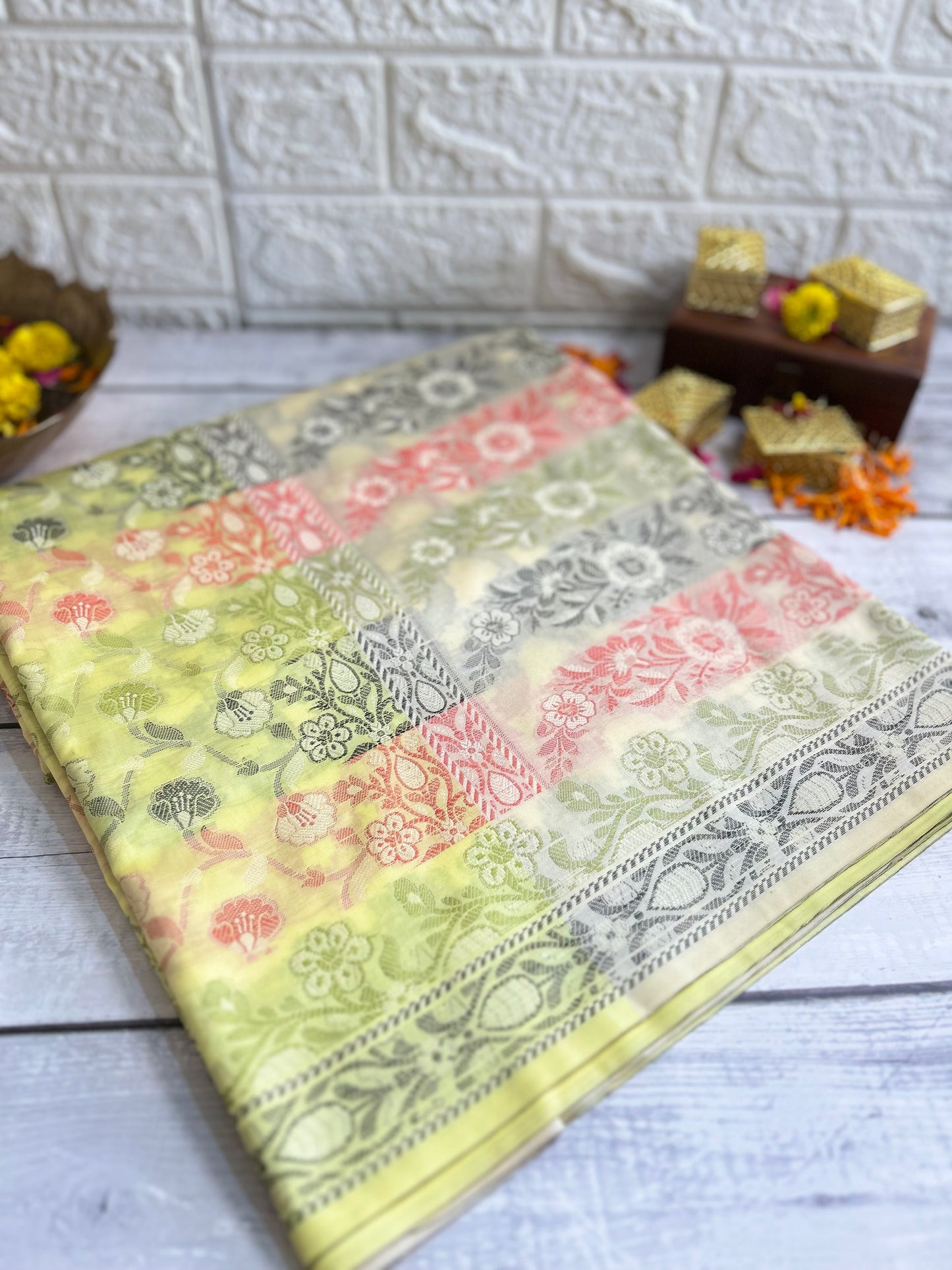Banarasi Silk Blend Pashmina design Saree