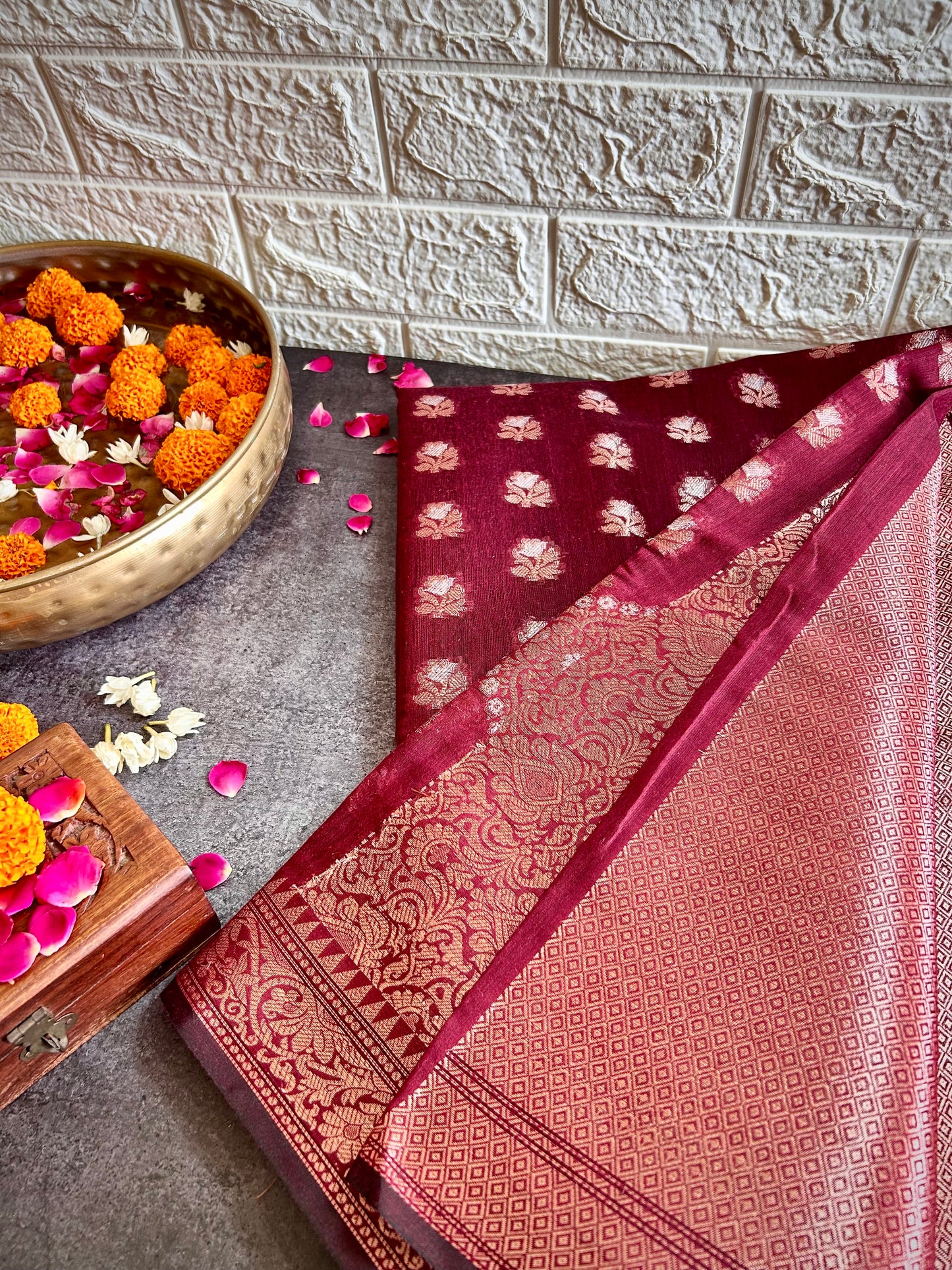 Banarasi Masras Cotton Saree