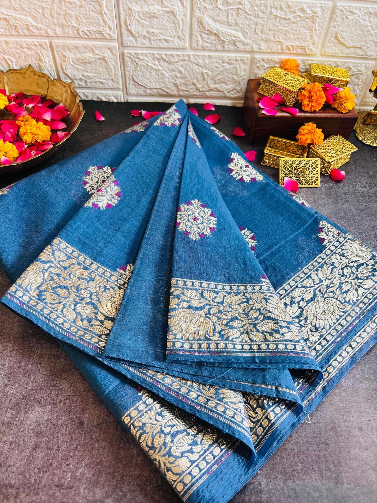 Banarasi Munga Muslin Saree