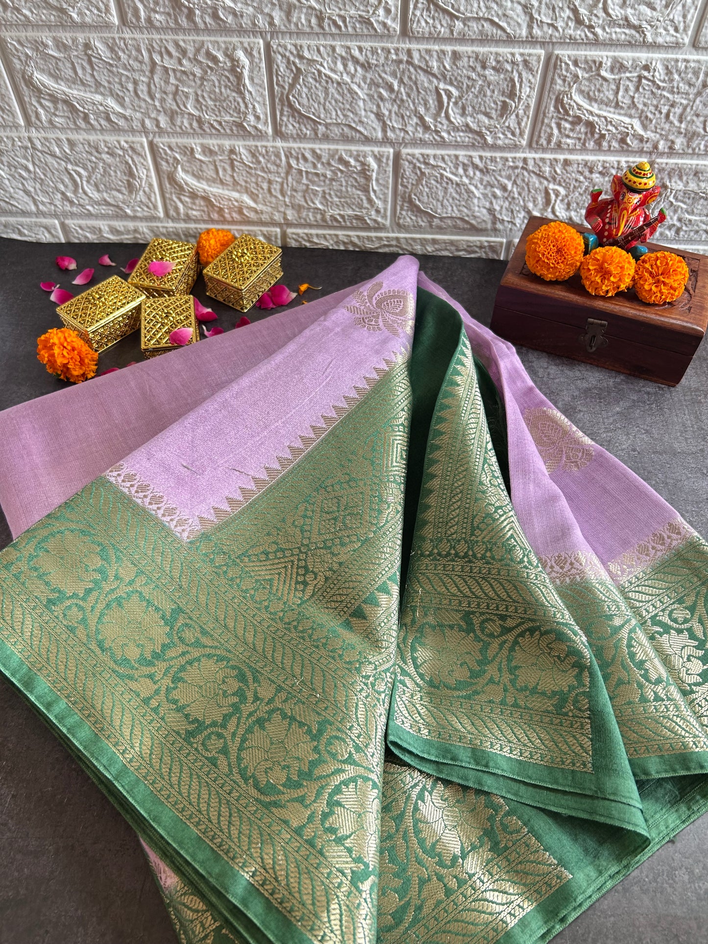 Banarasi Munga Cotton Saree