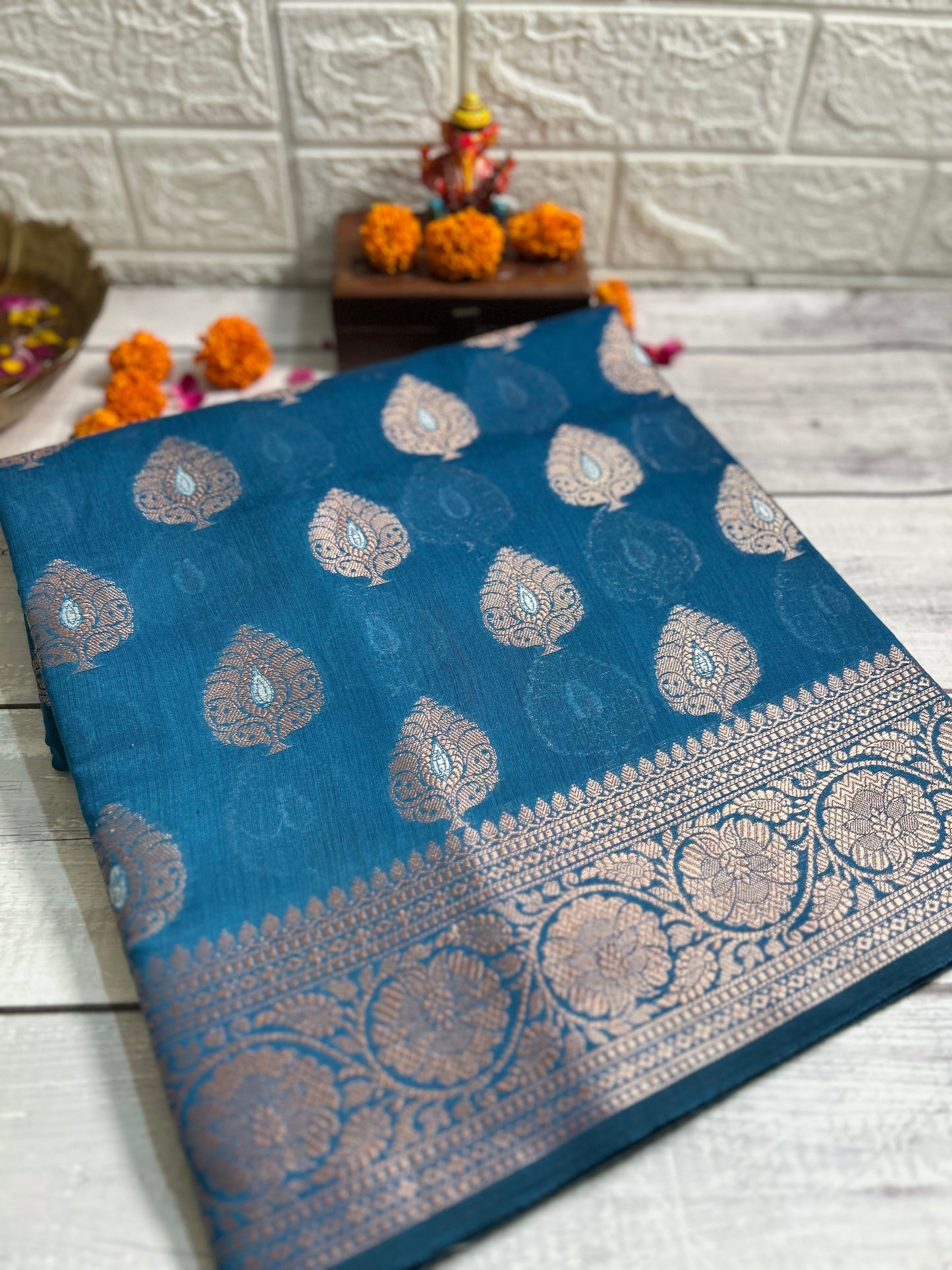 Banarasi Masras Cotton Saree