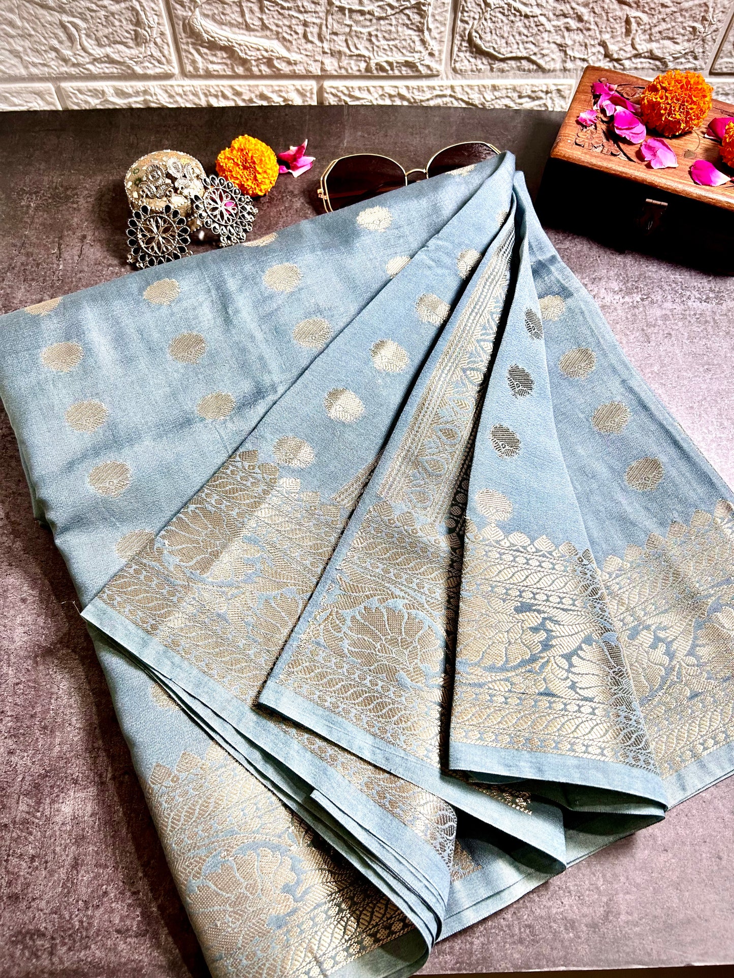 Banarasi Munga Cotton Saree