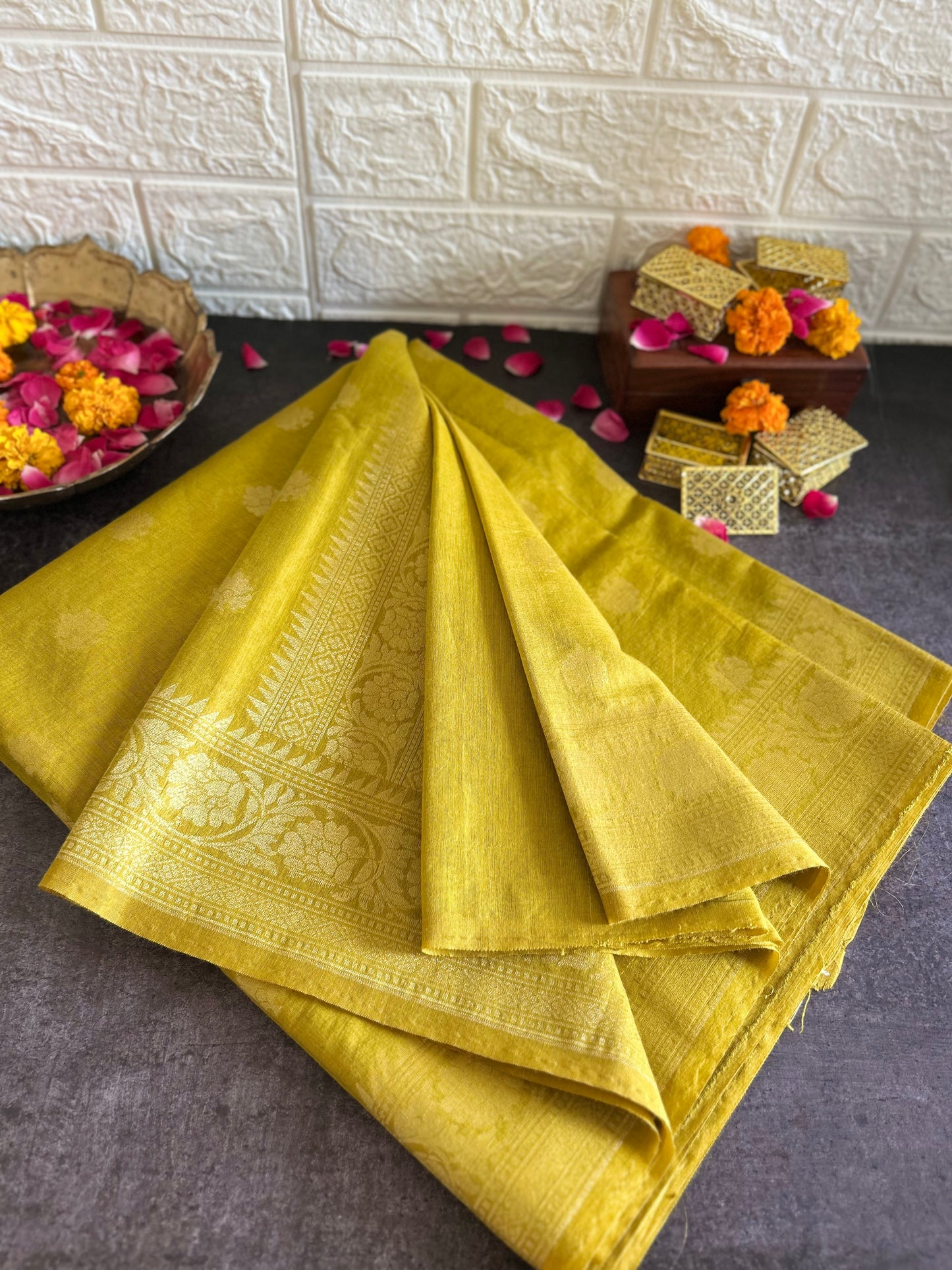 Banarasi Munga Muslin Saree