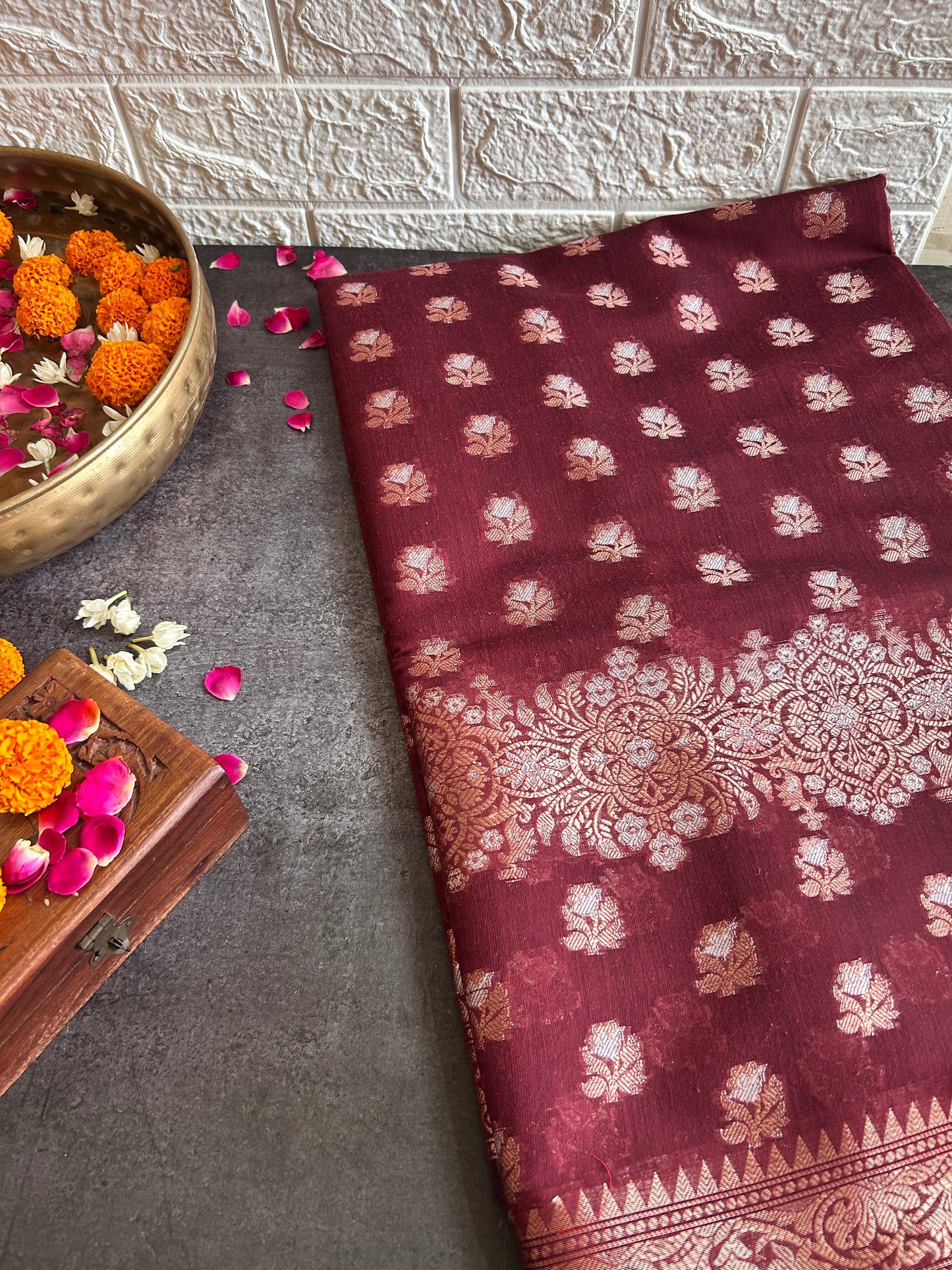 Banarasi Masras Cotton Saree