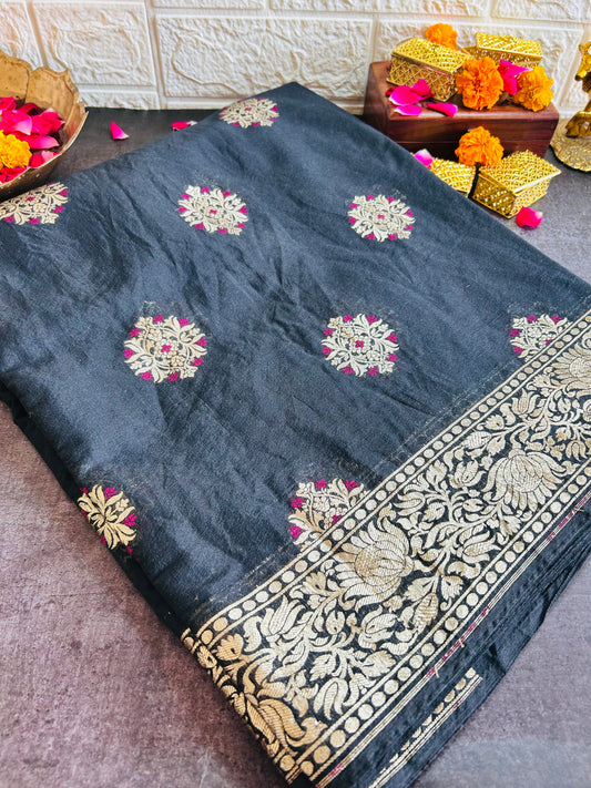 Banarasi Munga Muslin Saree