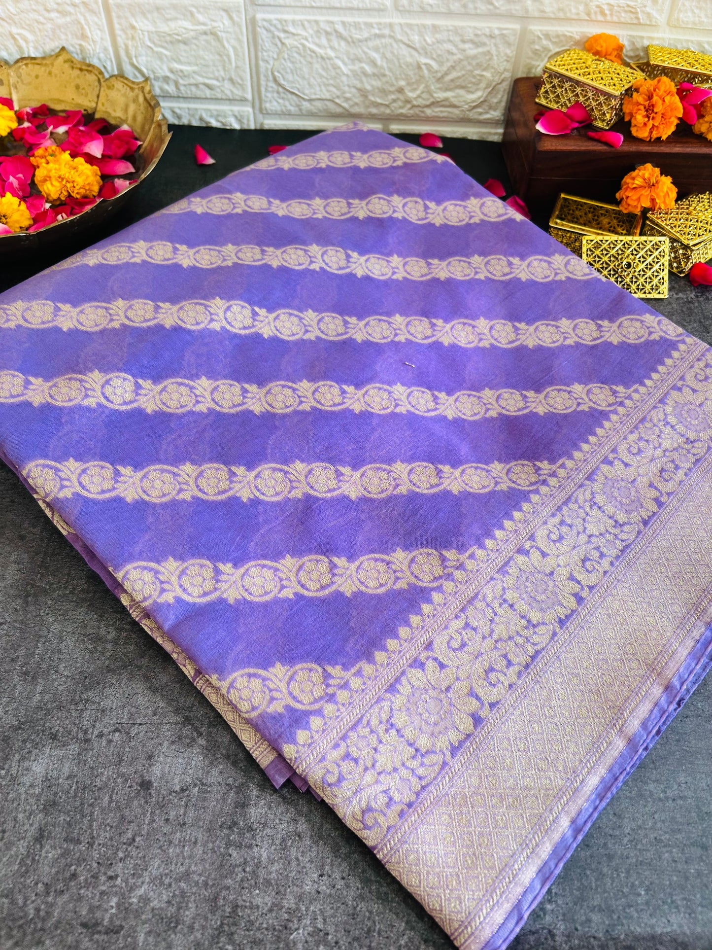 Banarasi Munga Muslin Saree