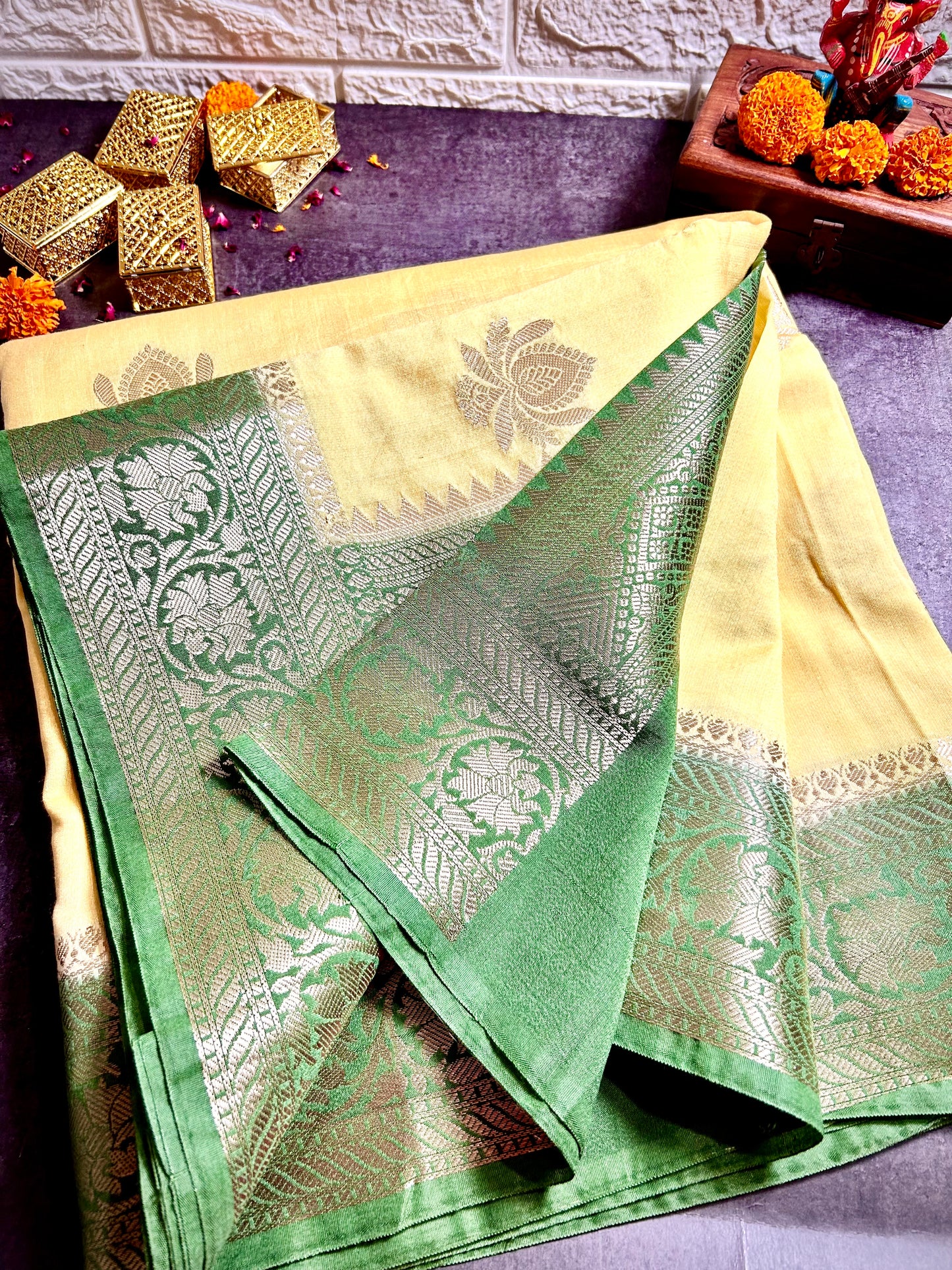 Banarasi Munga Cotton Saree